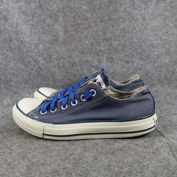 Converse Shoes Womens 7 Casual Sneakers All Star Low Lace Up Trainer Canvas Blue - Picture 6 of 13